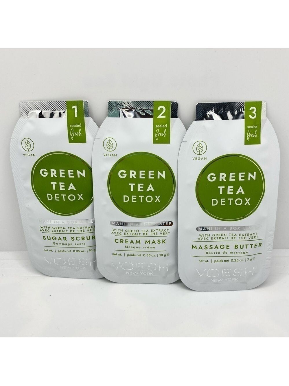 Voesh Mani Moments Mani In A Box Duo Green Tea Detox & Vitamin Recharge New - Picture 6 of 7